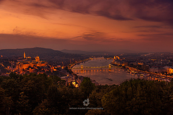 Bridge, Budapest, Capital Cities, Chain Bridge, City, Cityscape, Europe, Famous Place, Hill, Hungary, Lights, Margaret Bridge, National Landmark, Night, Outdoors, Parliament Building, Pest County, Pho