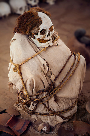 Ancient Mummy in the Cemetery of Chauchilla