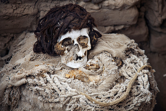 Ancient Mummy in the Cemetery of Chauchilla
