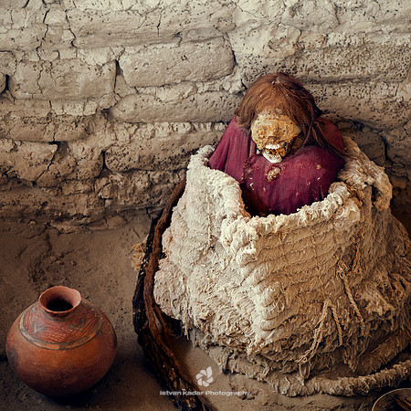 Ancient Mummy in the Cemetery of Chauchilla