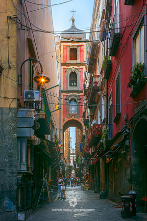 San Gregorio Armeno Street, Naples, Italy