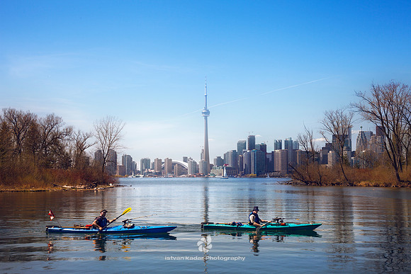 Kayakers on Lake Ontario