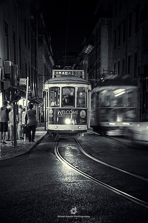 2015, Architecture, B&W, "Black and White Image", "Building Exterior", "Built Structure", "Capital Cities", Compartment, Curve, Illuminated, "Incidental People", Lisbon, Night, Outdoors, Photography,