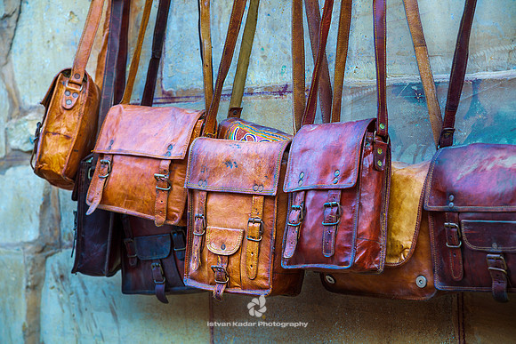 Souvenir Handmade Bags On Display, Jaisalmer, India