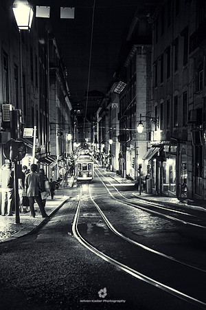 2015, Architecture, B&W, "Black and White Image", "Building Exterior", "Built Structure", "Capital Cities", Compartment, Curve, Illuminated, "Incidental People", Lisbon, Night, Outdoors, Photography,