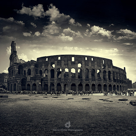 Amphitheatre, "Amphitheatrum Flavium", "Ancient Civilisation", "Anfiteatro Flavio or Colosseo", Arch, Architecture, B&W, "Black and White", "Building Exterior", "Capital Cities", "Cloud - Sky", Coloss
