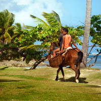 Father and Son in the Saddle