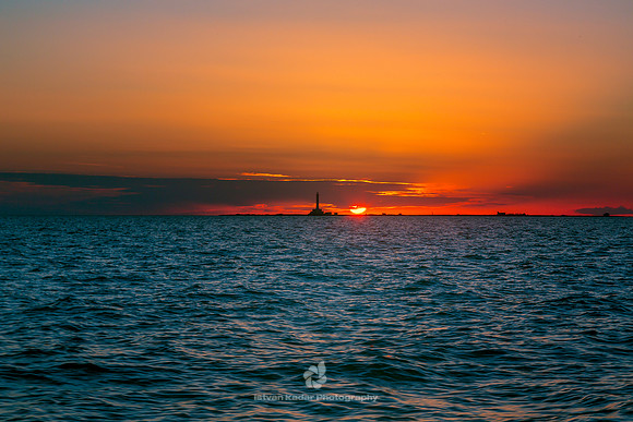 Sunset Over Isola Sant'Andrea Lighthouse, Gallipoli, Italy