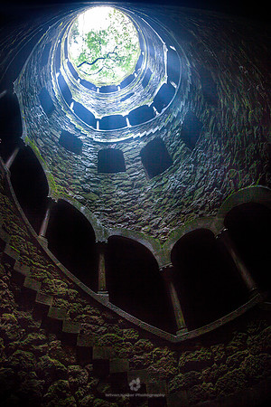 Looking Up from the Initiation Well of Quinta da Regaleira
