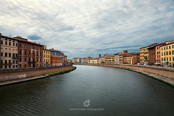 Houses Along Arno River in Pisa