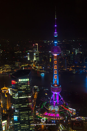 The Oriental Pearl TV Tower at Night