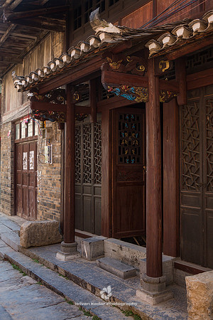 Entrance Door in Daxu Ancient Town, China