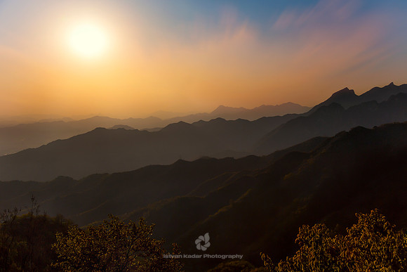 Mountain Range around the Great Wall of China