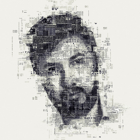 Newspaper Style Digital Art