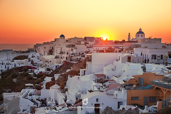 Oia At Sunset