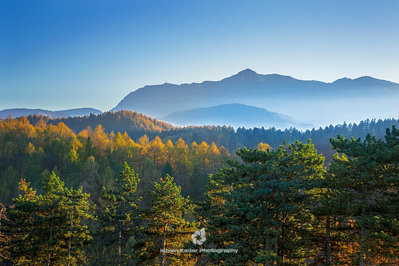 Misty Autumn Day in the Carpathian Mountains, Transylvania