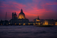 Basilica of St Mary of Health (Santa Maria della Salute) at Night, Venice