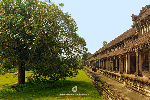Row of Pillars with Roof at Angkor Wat