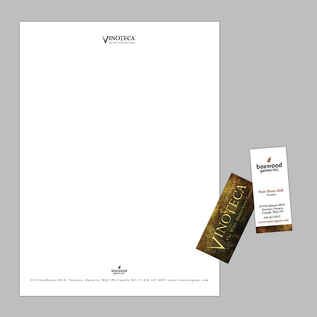 Stationary for Vinoteca (Wine Collectors Game)
