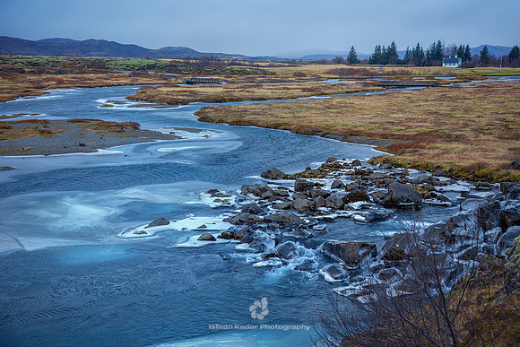 Oxara River in Thingvellir National Park