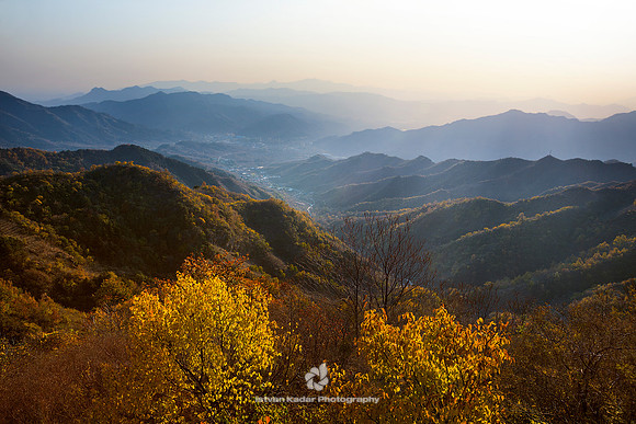 Autumnal View from The Great Wall of China