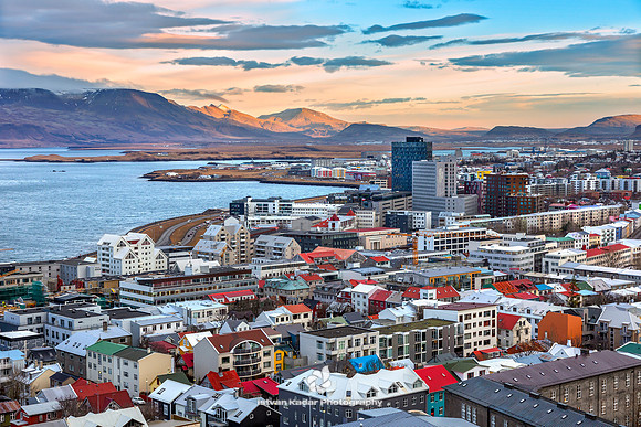 The View from Hallgrimskirkja in Reykjavik, Iceland