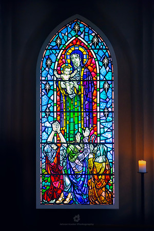 Stained Glass Window at Hallgrimskirkja Church
