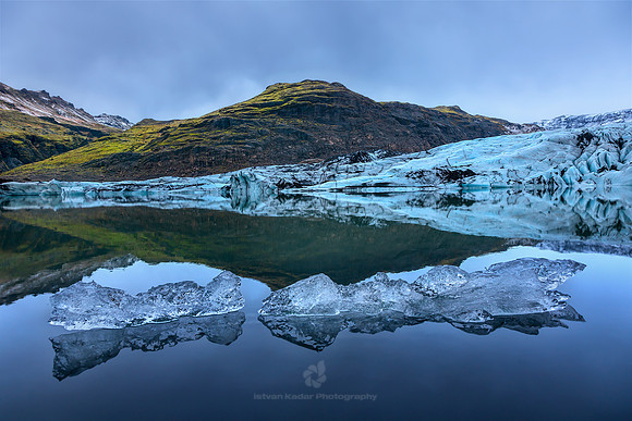 Icebergs on the Sólheimajökull Glacial Lake, Iceland