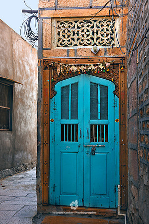 Traditional Rajasthani Painted Door, Jaisalmer, Rajasthan, India