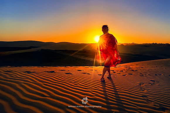 Sunset Stroll in the Sand Dune
