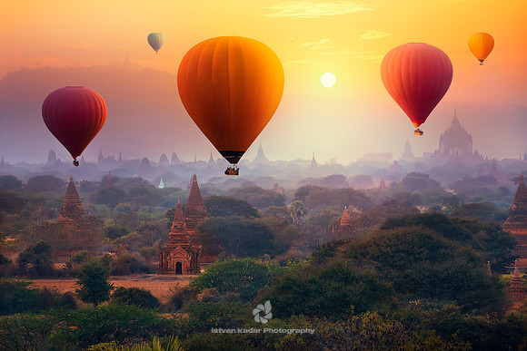 Ballooning Experience In Bagan, Myanmar