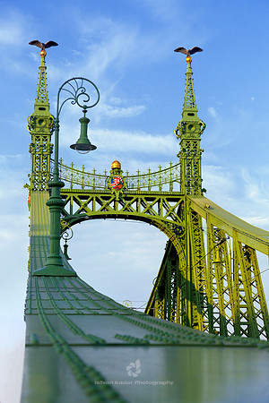 Architecture, Art, Bridge, Budapest, Capital, Day, Details, Gray, Green, Horizontal, Hungary, "Liberty Bridge", "No People", Old-fashioned, Ornate, Outdoors, "Street Light", Travel