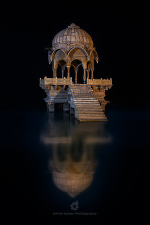 Reflection Of The Chhatri, Gadisar Lake, Jaisalmer, India