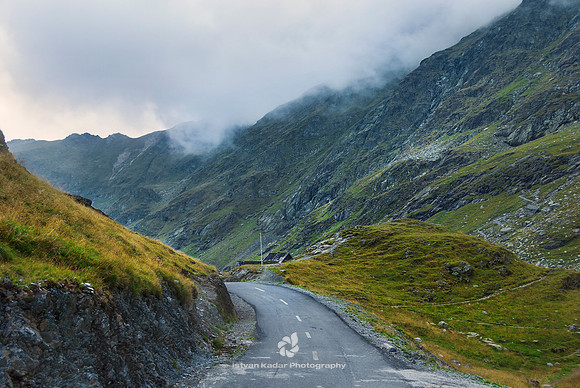 Asphalt, "Carpathian Mountains Range", Corridor, Curve, Fagaras, "Famous Place", Fog, "High Up", Landscape, Mist, "Mountain Pass", Mountains, Road, Rock, Romania, Scenics, Summer, Thoroughfare, Touris