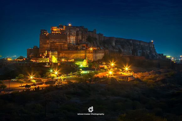 Meherangarh Fort by Night, Jodhpur, India