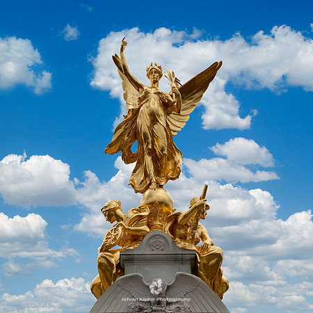 "20th Century Style", "British Culture", "Built Structure", "Capital Cities", Clouds, "Colour Image", Day, England, "Famous Place", Gilded, Gold, Horizontal, "International Landmark", London, Monument