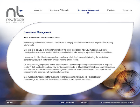 Website Design for NEW TRADE INVESTMENTS