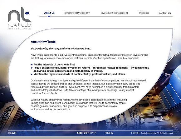 Website Design for NEW TRADE INVESTMENTS