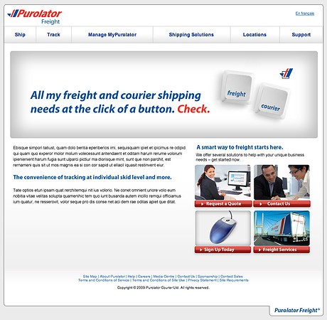 Banner Concept Design for Purolator Freight
