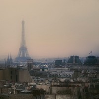 "19th Century Style", Arch, Architecture, Art, "Capital Cities", "Eiffel Tower", Europe, "Famous Place", France, "French Culture", "International Landmark", Iron, Metal, Misty, Outdoors, Paris, Paris-