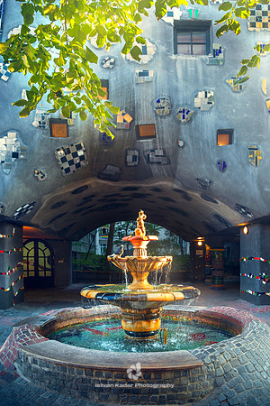 Hundertwasserhaus Fountain, Vienna, Austria