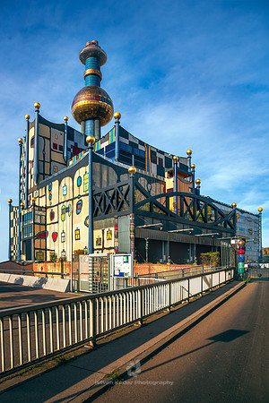 Spittelau Waste Incineration Plant, Vienna, Austria