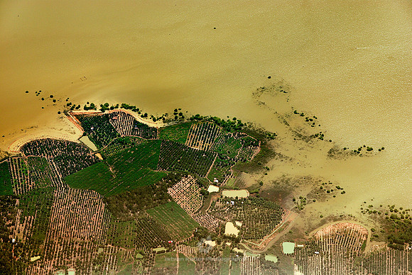 Aerial View of the Mekong Delta in Southern Vietnam