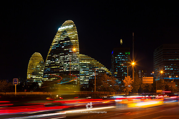 Beijing Wangjing SOHO at Night