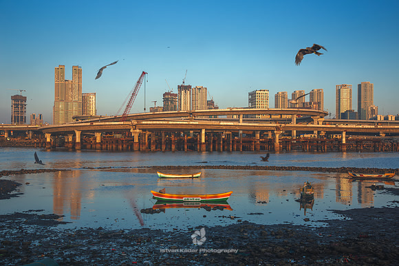 Low Dide at Haji Ali Bay, Mumbai, India