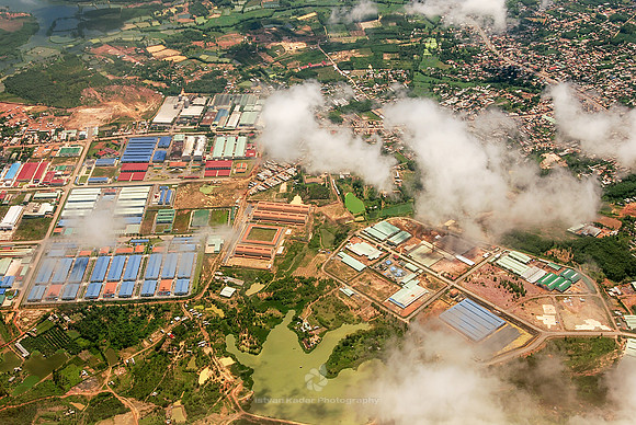 Aerial View around Ho Chi Minh City, Vietnam