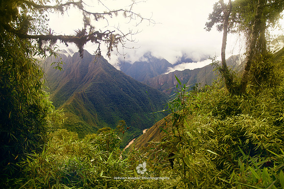 lookout, cloud forest, Inca Trail, Peru